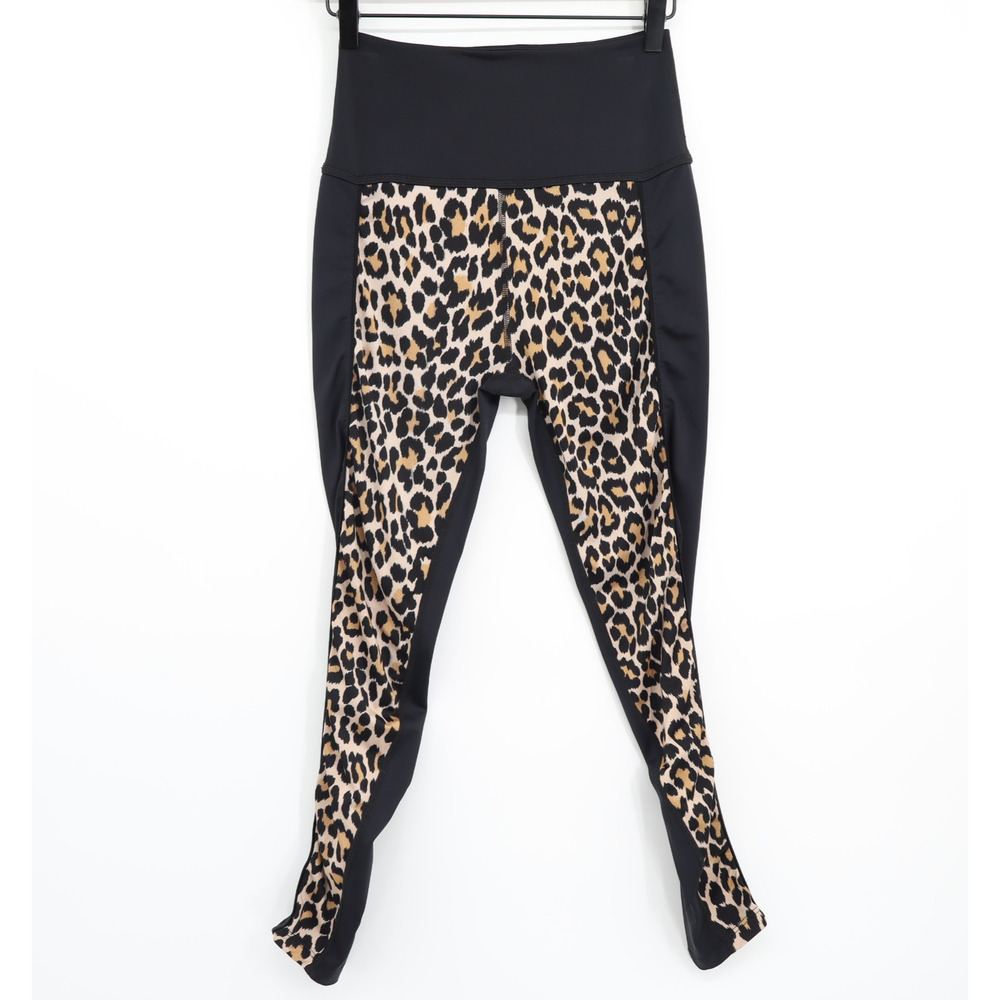 Kate Spade X Beyond Yoga Women's Leopard Print High Rise Ruched Leggings Sz M